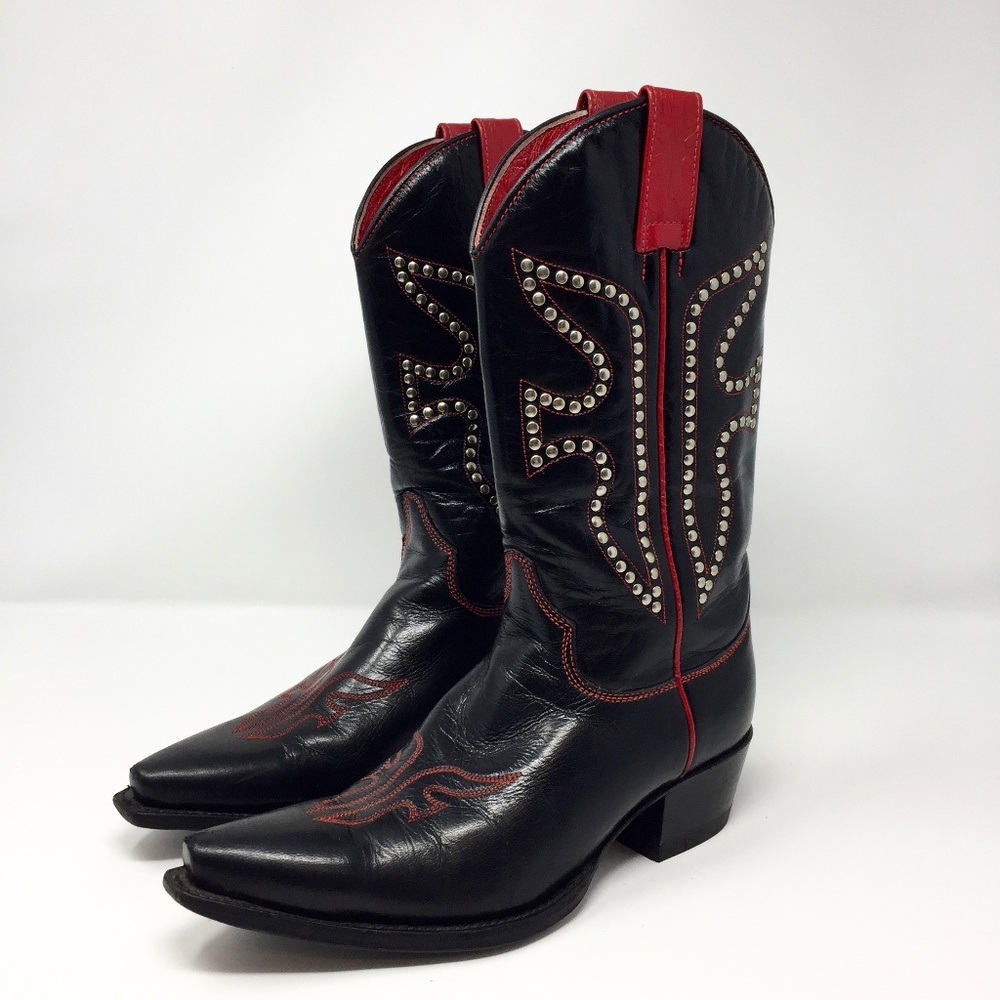 Frye Studded Pull On Cowboy Boots Size 8